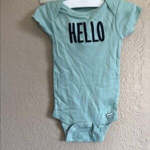 Gerber Green and Black Bodysuit with Bold Print